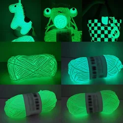Luminous Yarn Glow in the Dark Polyester Yarn DIY Hand Knitting Wool Yarn For Crochet Sweater Hat Luminous Knitting Thread