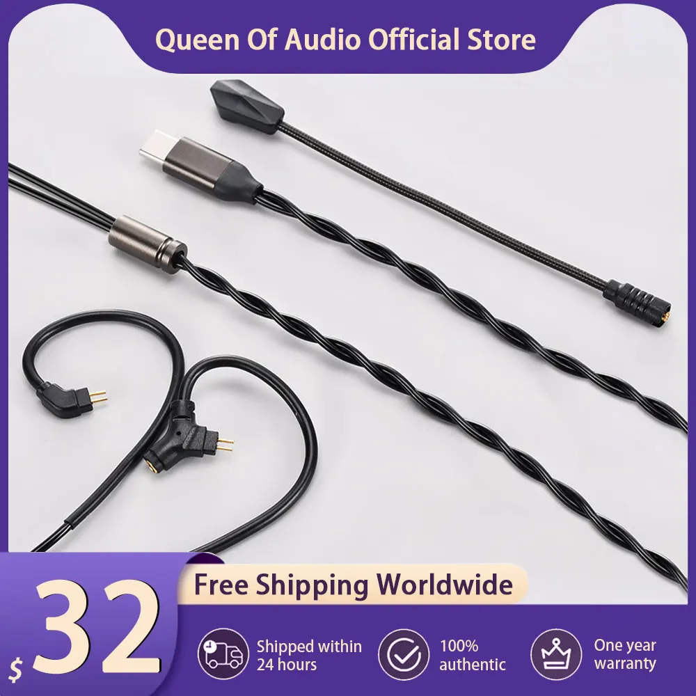 Nuevo Cable de auriculares Celest Ruyi Pro con micrófono de pluma desmontable DSP USB-C IEMs para auriculares para juegos accesorios de auriculares Esports