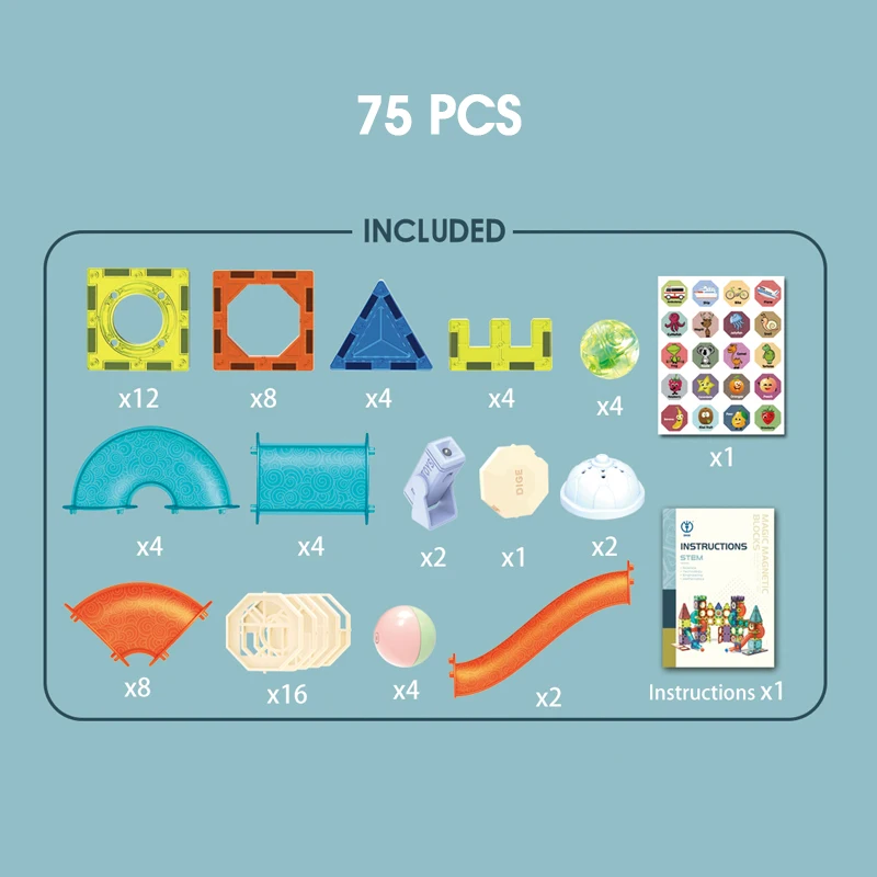 Kinder Lernspielzeug Magnetische Bausteine Magnetische Fliesen mit Licht Magnetische Blöcke Intelligentes Spielzeug Magnetische Marmorspiele F