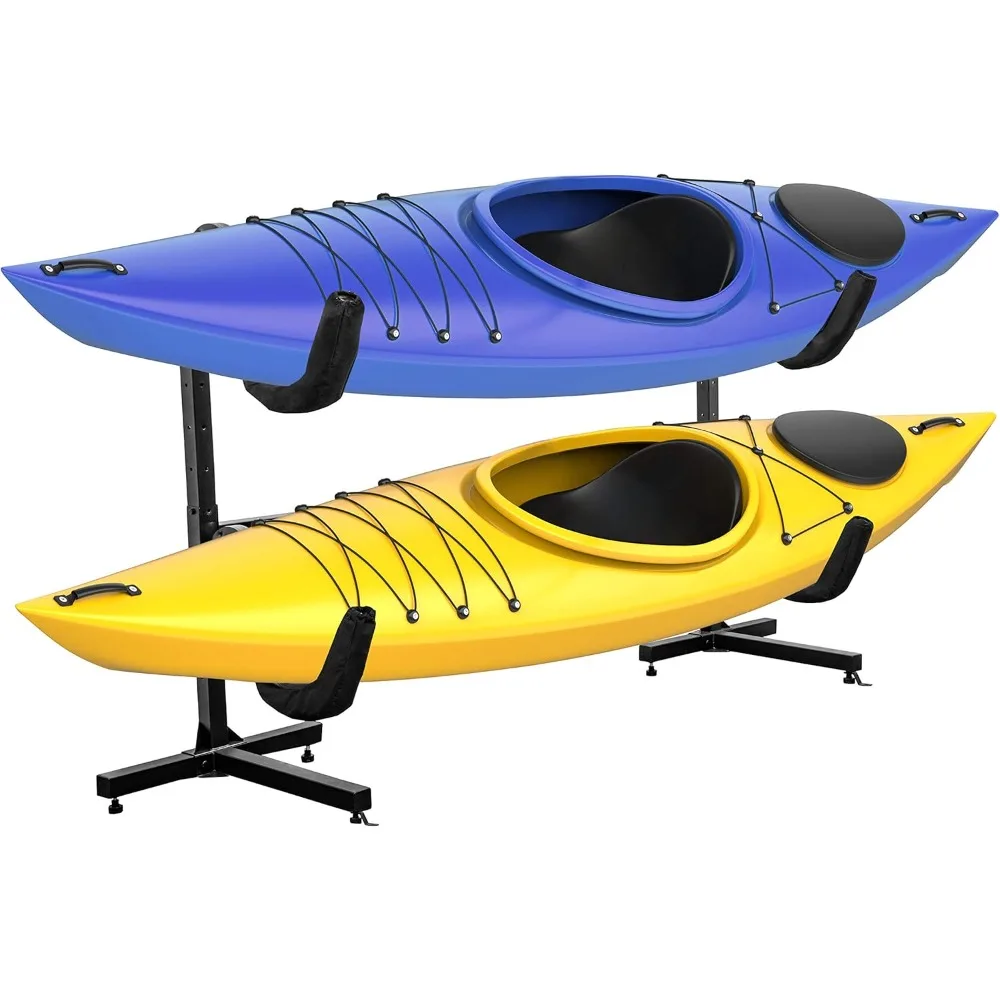 Rangement de kayak autoportant T1, rangement rapide pour deux kayak, SUP, canoë et planche à pagaie pour intérieur