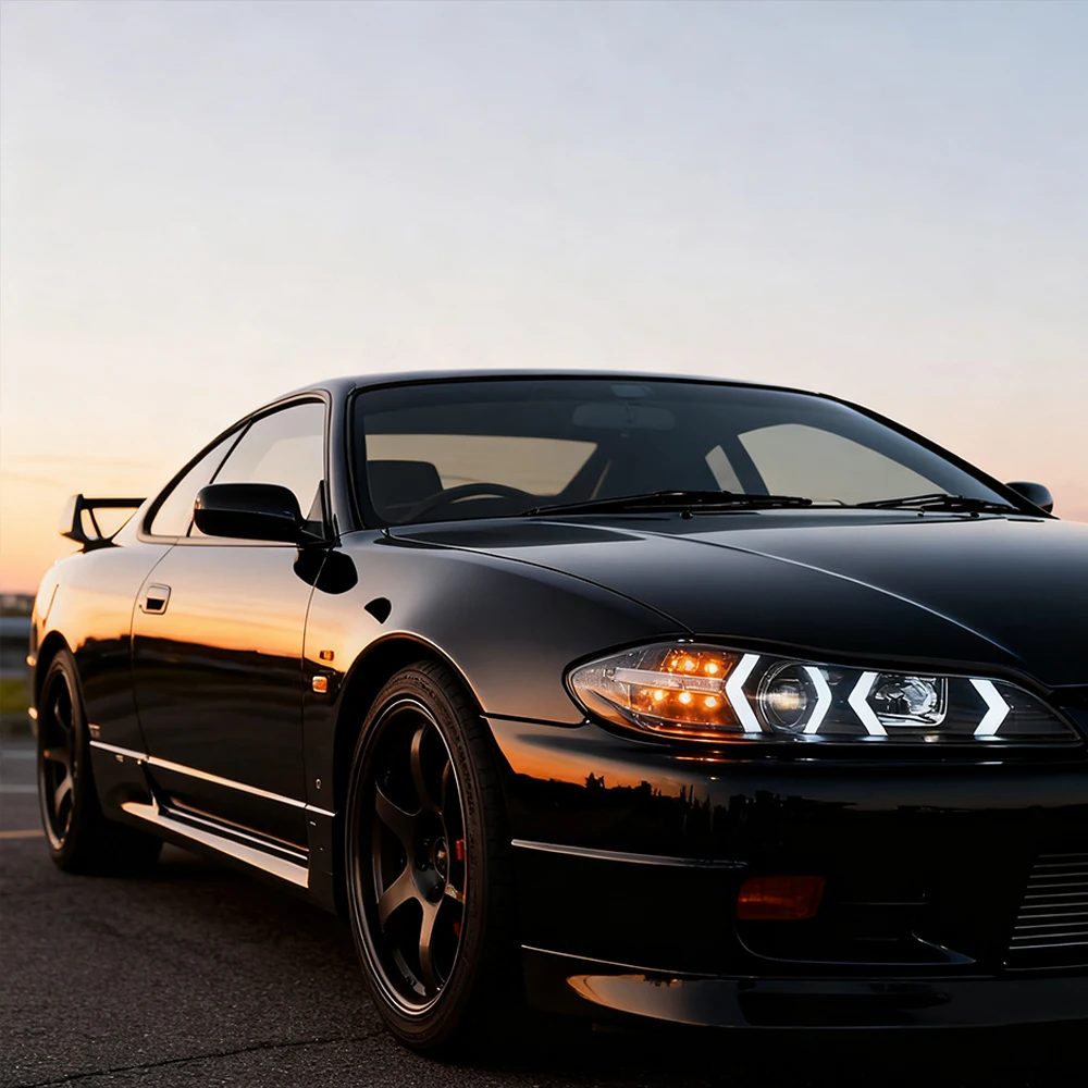 

Фары в сборе для Nissan Silvia S15 1999-2014, обновленные, новый стиль, высококачественные автомобильные светодиодные проекционные линзы, инструменты и аксессуары