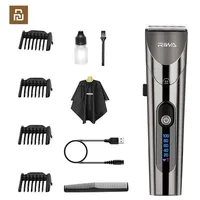 Youpin RIWA Hair Clipper Professional Electric Trimmer For Men With LED Screen Washable Rechargeable Men Strong Power Steel Head