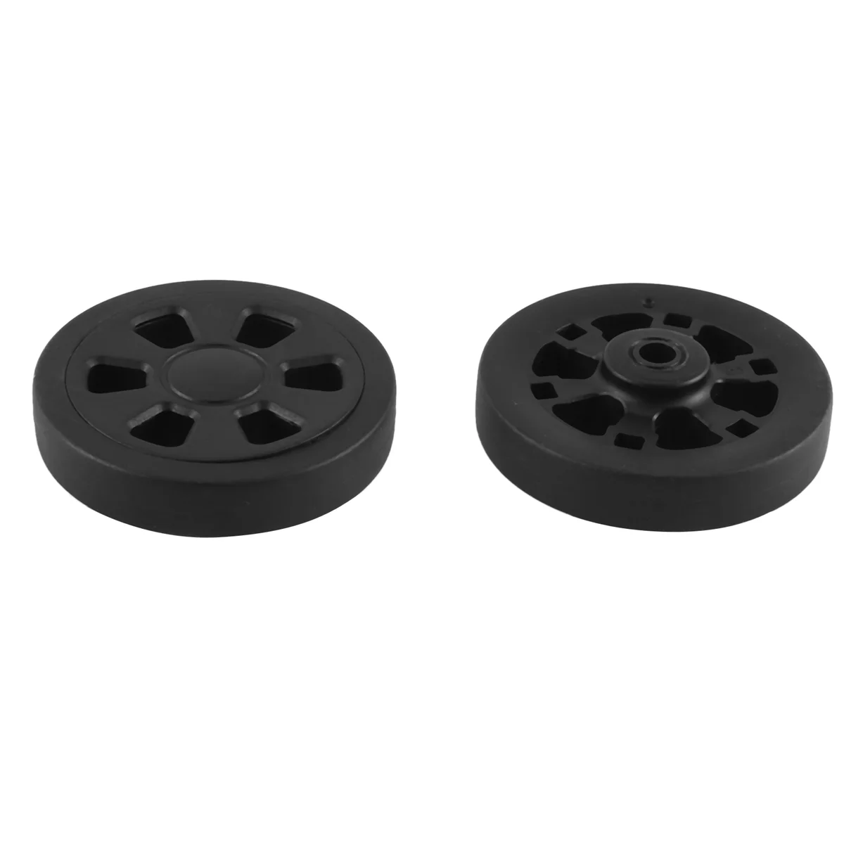 Rodas de bagagem de 60mm x 12mm, substituição de desgaste, proteção ambiental, mala pu, rodas de substituição, par preto