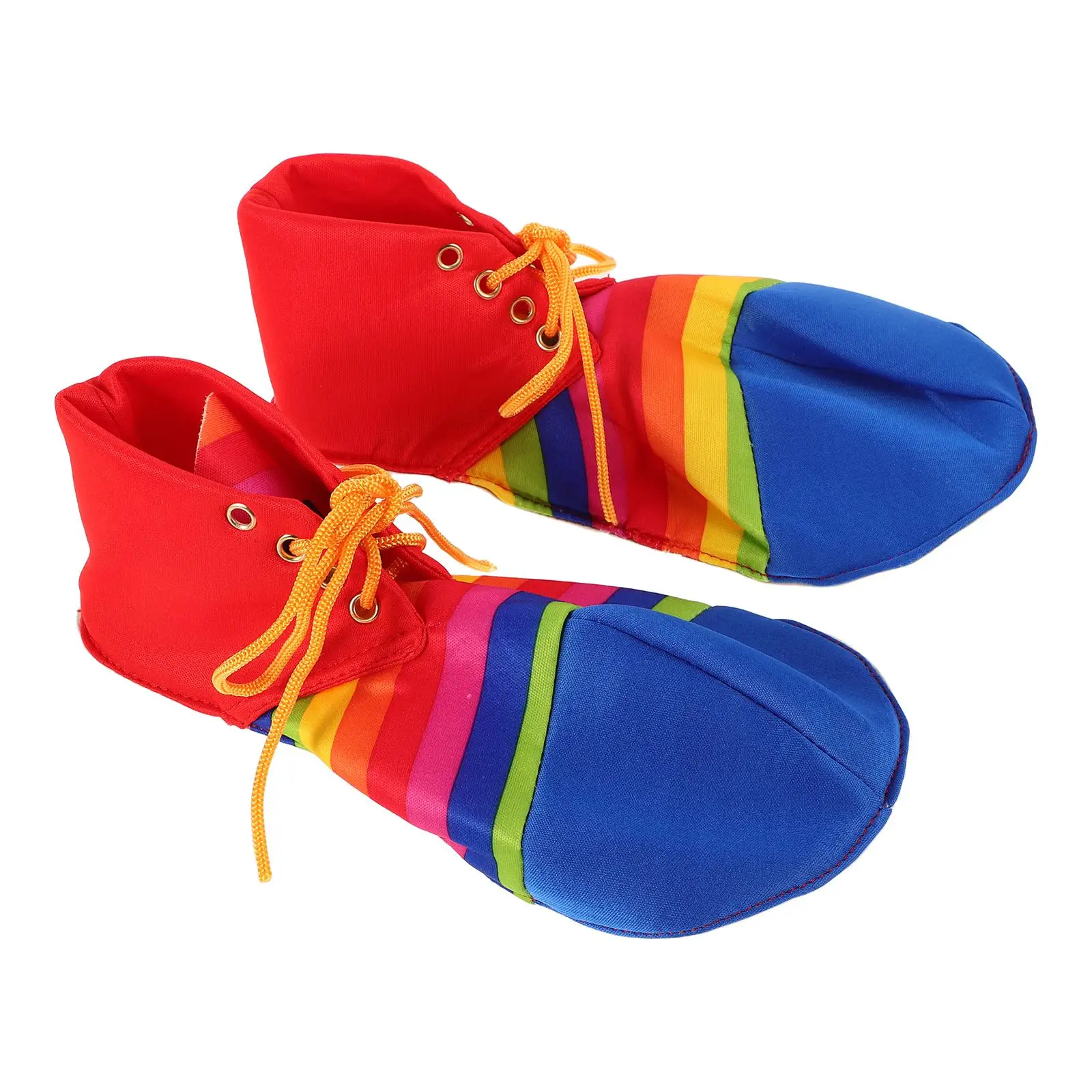 

Performance Clown Shoes Rainbow Mens Holiday Event Pu Boots Unisex and Women