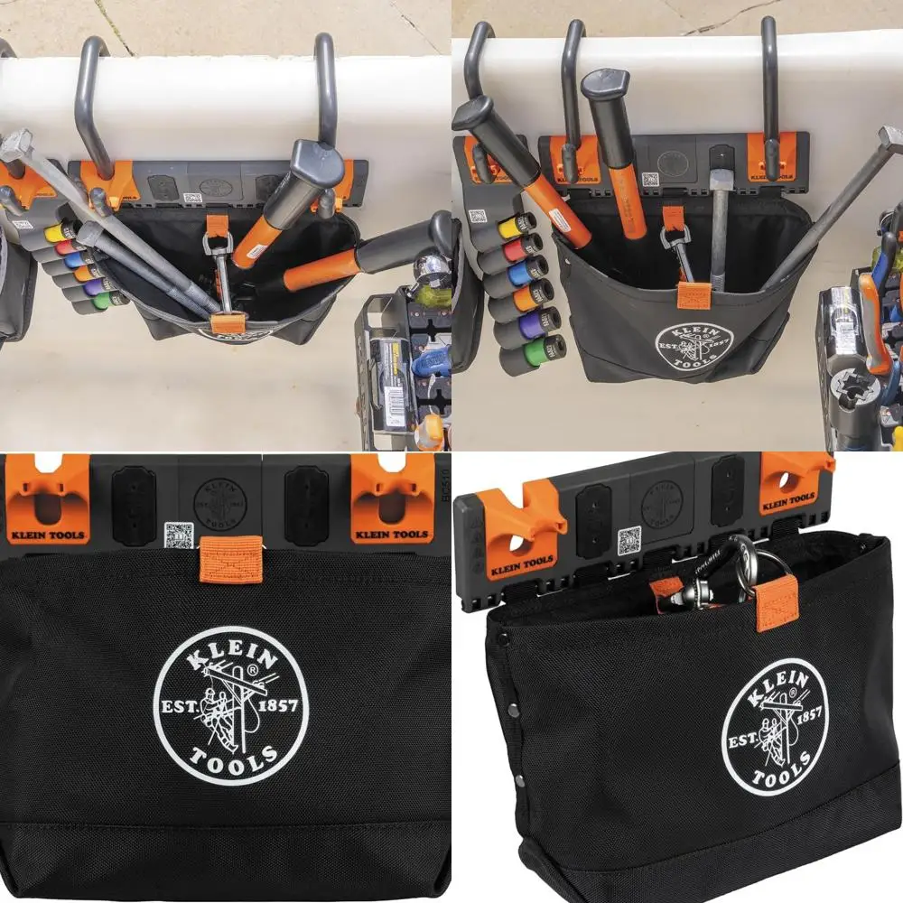 

Magnetic S Hook Rail System Accessory with Carabiner for BC510S Bucket Work Center Tool Pouch
