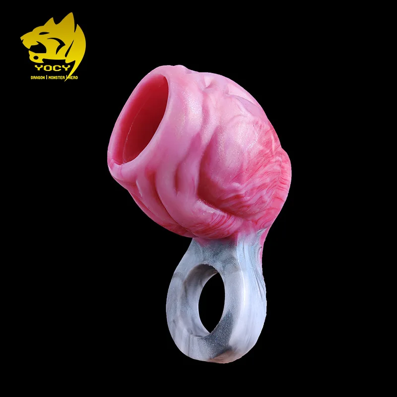 YOCY Dog Knot Penis Enlargement With Anti-off Ring Soft Silicone Cock Half Sleeve Sex Toy For Couples Pleasure Adult 18+