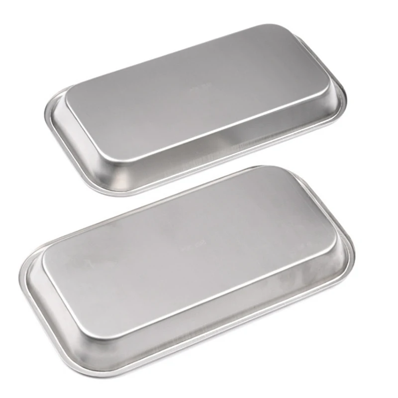 1pcs Kitchen Tray Stainless Steel Square Storage Tray Dental  Tool Nail Tattoo Dental  Device Supplies Tray Dish