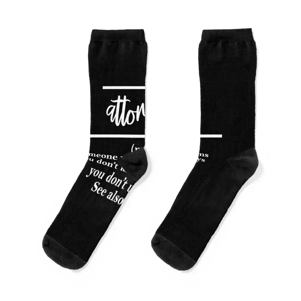 

attorney funny cute difenition Socks funny gift with print custom Running Socks For Girls Men's