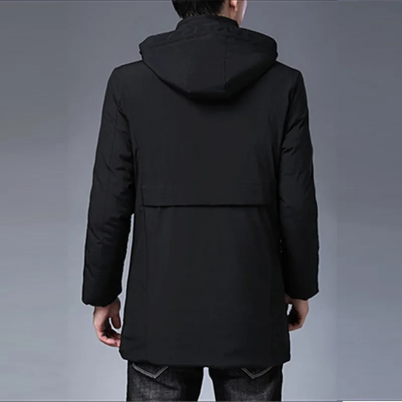 Parkas cálidas de lana para hombre, abrigos de invierno, chaquetas casuales de moda, cuello desmontable