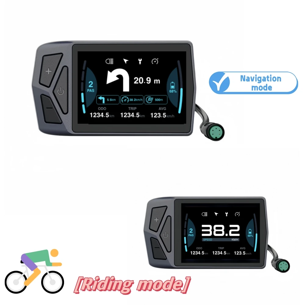 Bafang mid-motor EB02 Color Bluetooth Display M560 M600 M510 De-Speed Limit Map Navigation BBS0102 G340 Change Wheel Diameter