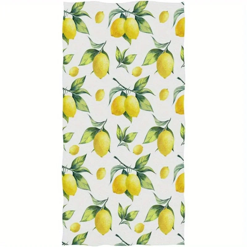 Beach Towel Lemon Pattern Beach Towel Patterned Sunscreen And Windproof Suitable For Swimming Pool Camping Travel Blanket