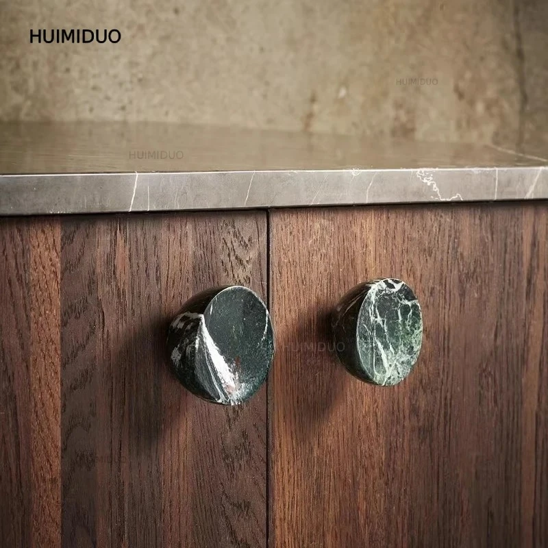 Italian light luxury drawer wardrobe natural marble small handle high-end villa creative large home decoration handle