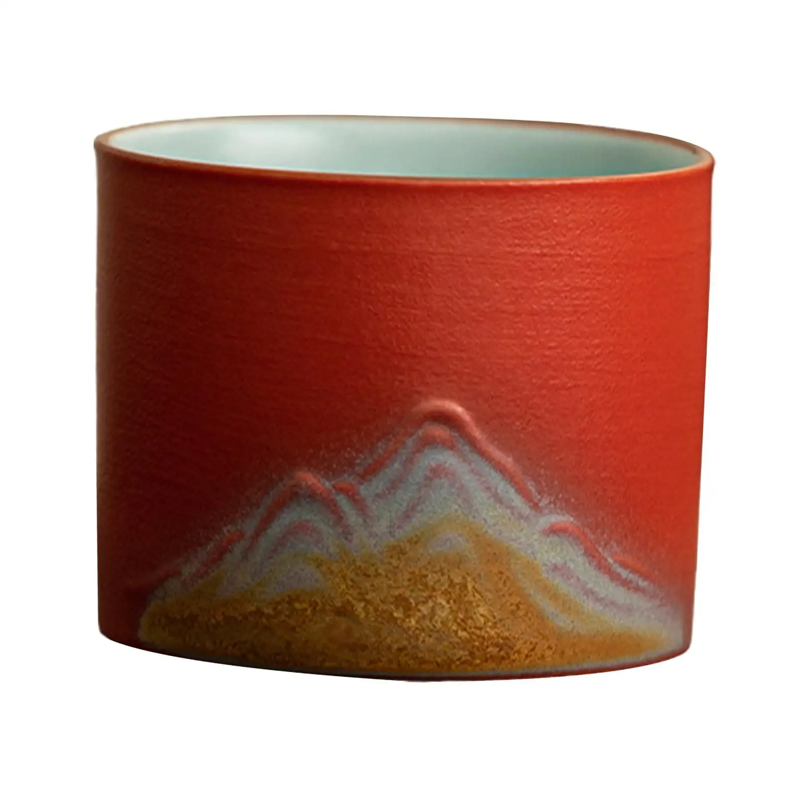 Ceramic Cup Fashion Handcrafted Sake Cup Chinese Espresso Cup Handless Kung Fu Tea Cup for Tea Espresso Juice Sake Yerba Mate