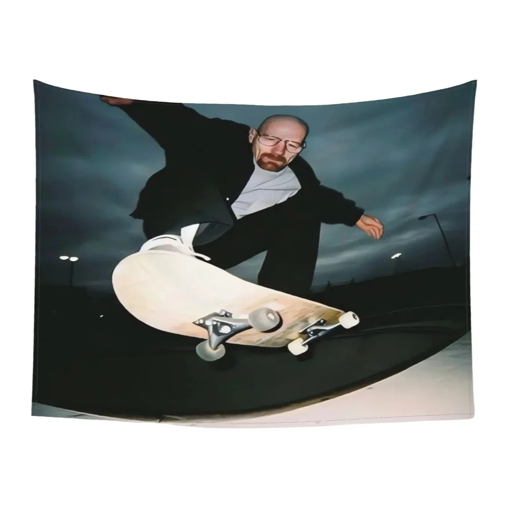 1 Walter White Skateboard Tapestry 2D Single Print Grappig Stijlvol Duurzaam Tapestry Thuis Woonkamer Slaapkamer Dorm Meme Vibe Decor - afbeelding 2