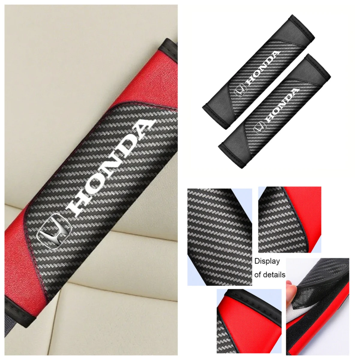 

Fashion Car Safety Belt Shoulder Cover Protection Pads For Honda Civic Fit Jazz Accord Pilot Passport Stepwgn CRV BRV HRV