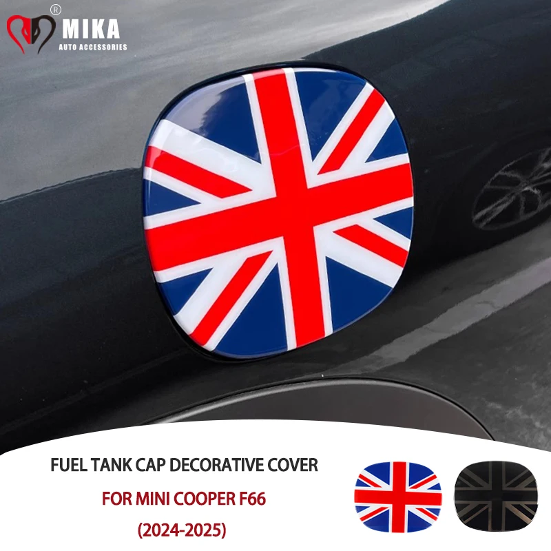 

Черный флаг, крышка топливного бака автомобиля, чехол, наклейка для Mini Cooper F66 2024 2025, внешняя наклейка, аксессуары, украшение