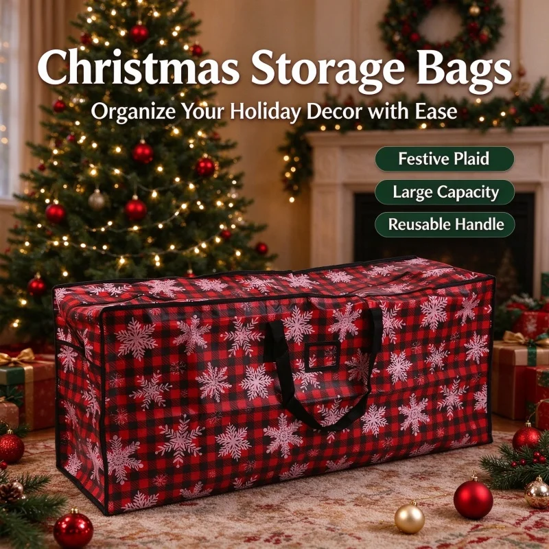 Christmas Tree Storage Bag, Waterproof and Dustproof | with Reinforced Handle, Can Store 6-9ft Christmas Tree Decorations -165cm