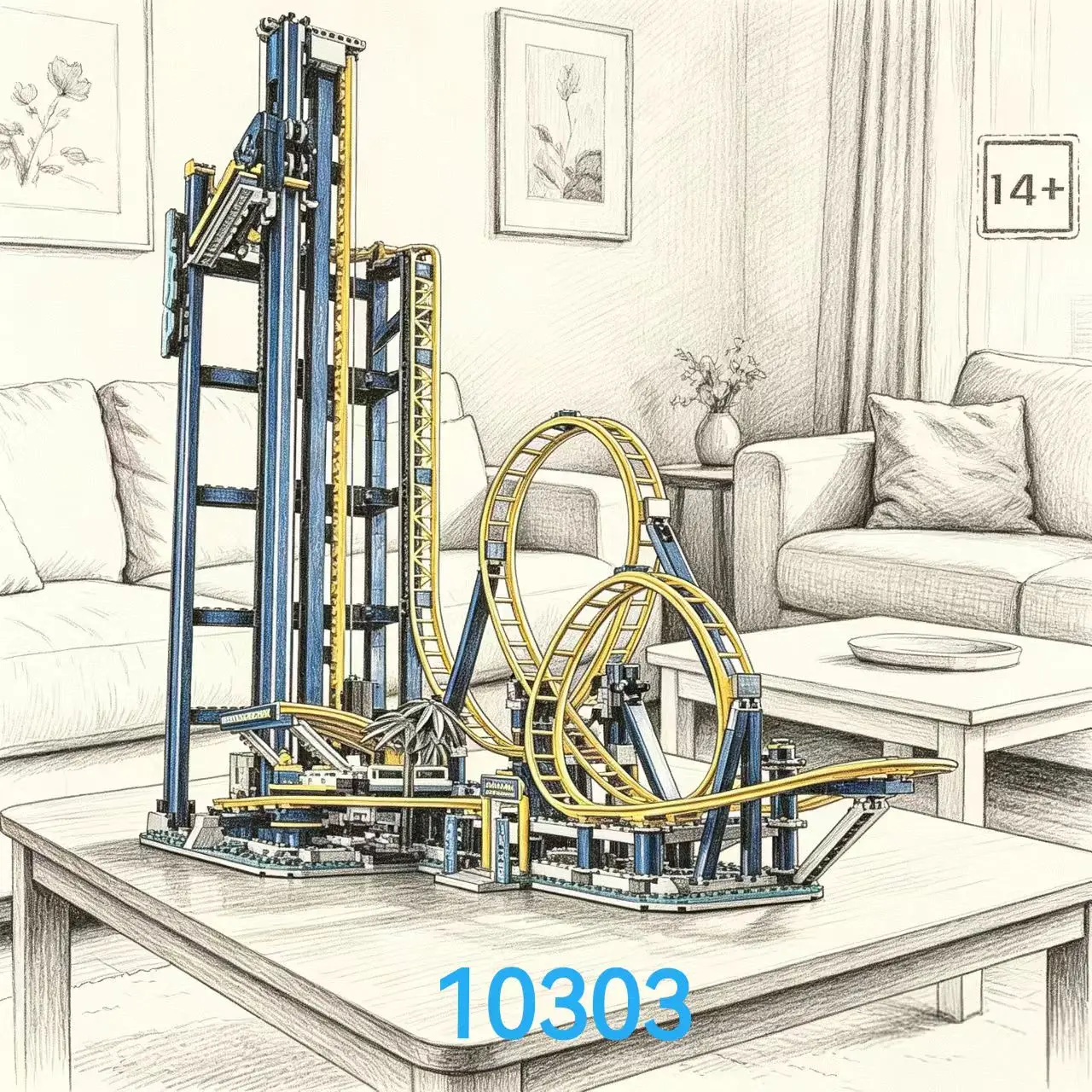 2026 3756pcs Creative Splicing Toy Loop Coaster Puzzle Model Home Decor Building Block Brick Suitable For Birthday Festival Gift