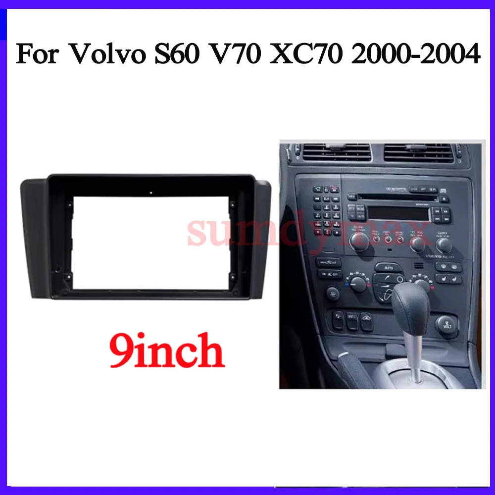 

9-дюймовый 2 din автомобильный DVD GPS Fascias для Volvo S60 V70 XC70 2000 2001 2002 2003 2004 Android Радио с большим экраном Dask Kit Fascia Frame