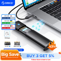 ORICO Dual Protocols M.2 NGFF NVMe Enclosure External SSD Case USB 3.2 Type C Hard Drive Disk Cover 10Gbps HD Storage Box House