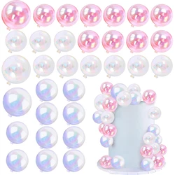 33pcs Colorful Ball Cake Topper Pearl Shape Cupcake Insert Topper for Kids Unicorn Mermaid Birthday Party Decoration Baby Shower