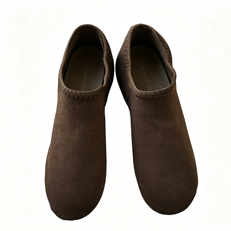 CLYFAN Elastic Fabric Jazz Dance Shoes Low Heel Slip-on Split Sole Ballet Slippers Professional Dance Training Shoes for Ladies