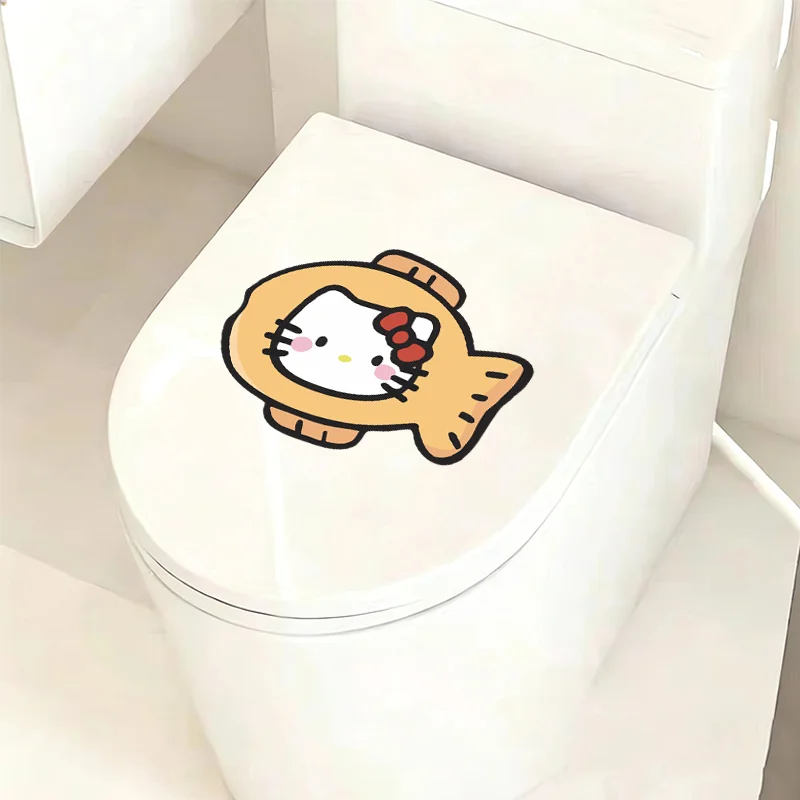 Sticker Luggage Decorative - Cute Sanrio Hello Kitty Toilet Stickers,