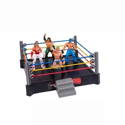 Fighting Station Wrestling Toys Wrestler Athlete Arena Cage Wrestling Figure Miniature Toys Action Figures Gladiator Model Decor