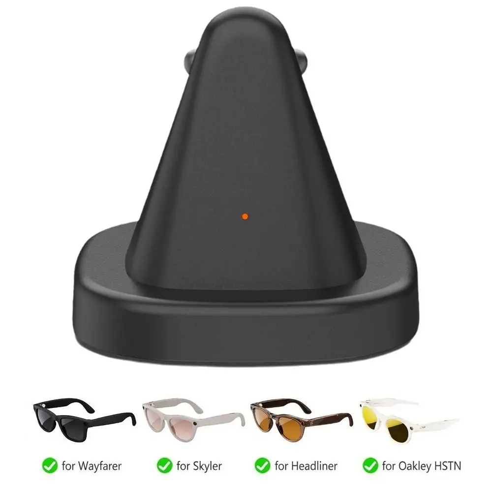 with LED Indicator Smart Glasses Charging Dock Stable Safe Charging Station for RayBan Meta Wayfarer/Headliner/Skyler/ HSTN
