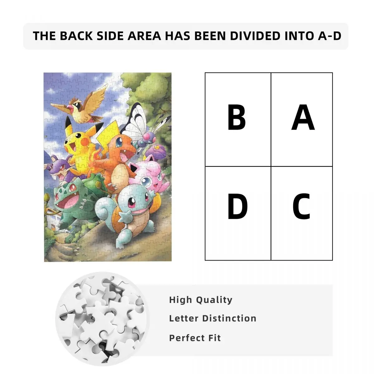 Pokemon Pikachu Characters Cartoon Wooden Puzzle 300 Pieces for Kids Learning Educational Toy Jigsaw Puzzles for Children