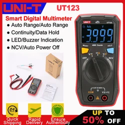 UNI-T UT123D Digital Multimeter Pocket Size Residential multimeter AC DC voltage Resistor temperature NCV Tester EBTN display