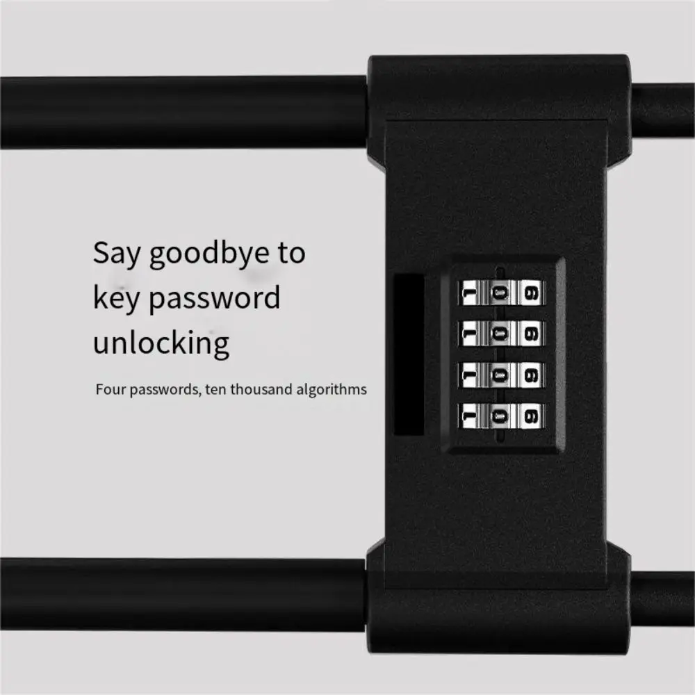 

Adjustable Shackle Combination Lock Long Shackle U-Shape Passwords Lock Heavy Duty Anti-Theft Security Padlock Gym Lockers