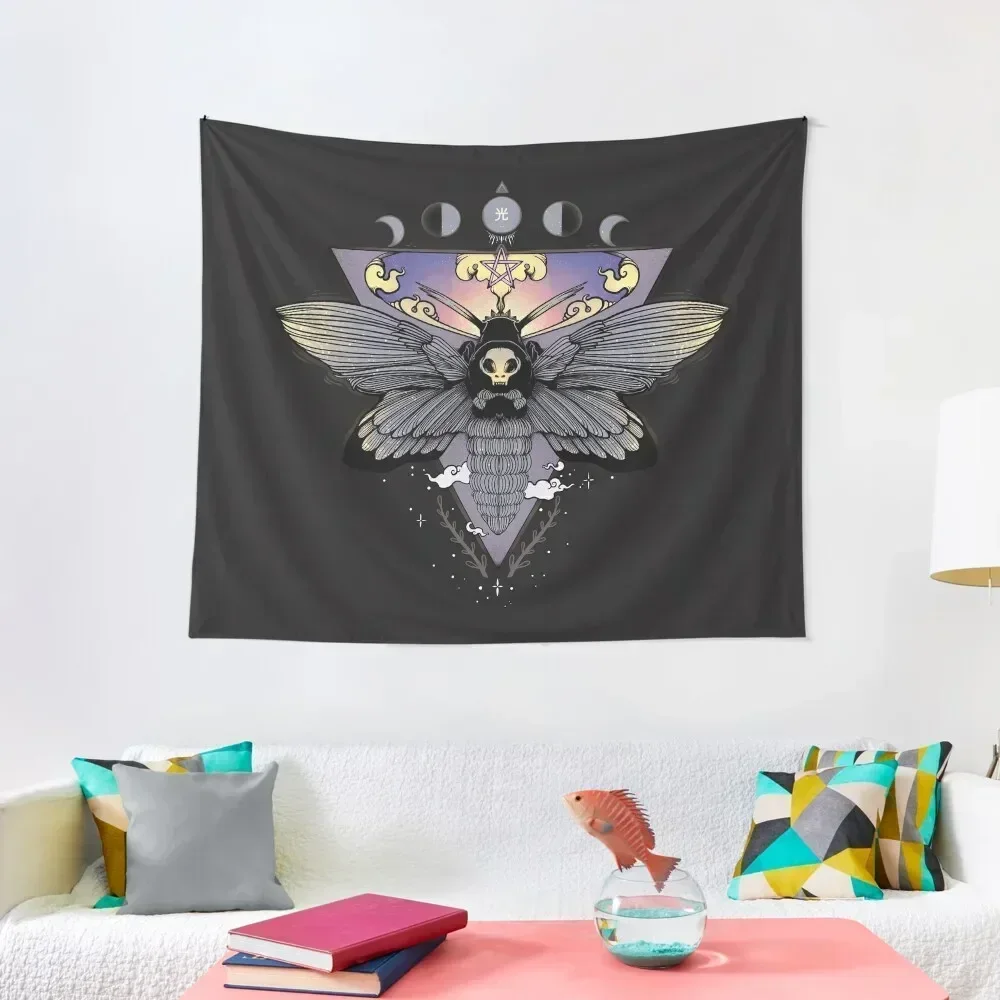 

Death Head Moth Gothic Triangle Moon Phase Art Tapestry Wallpapers Home Decor Kawaii Room Decor Wall Decoration Items Tapestry