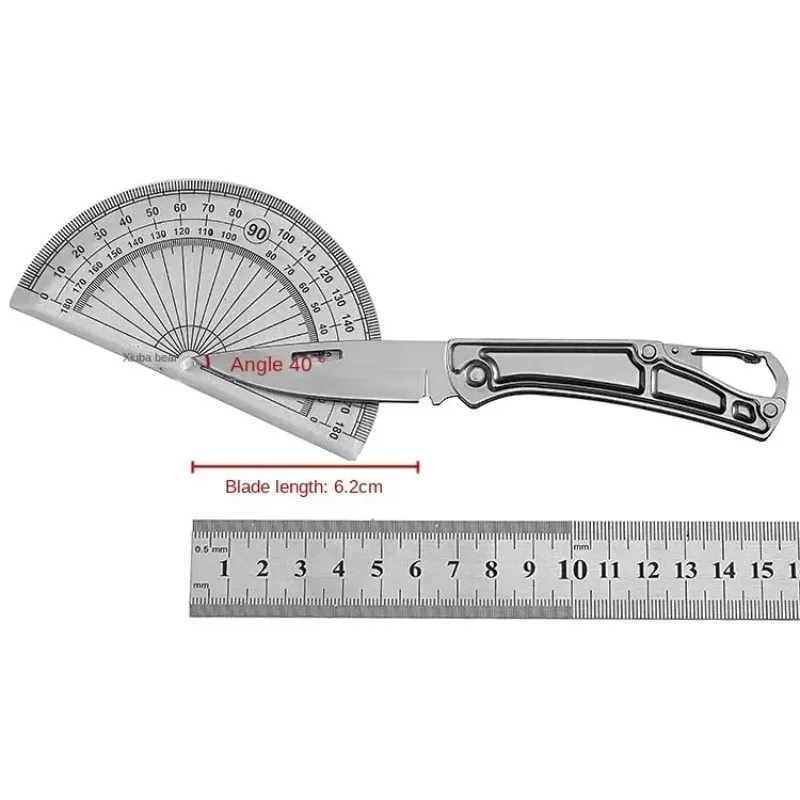 2024 New Portable Stainless Steel Outdoor Camping Knife, Self Defense Emergency Survival Knife, Folding Keychain Knife