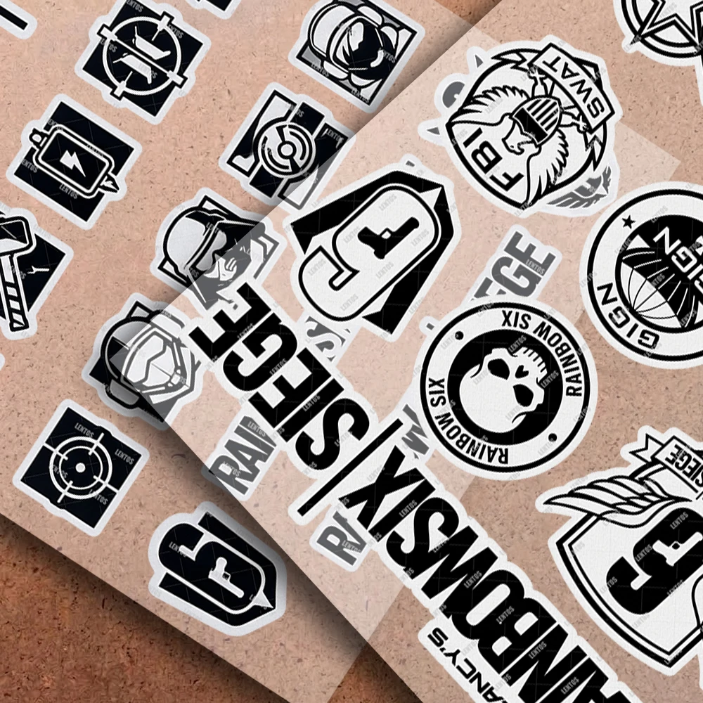 Universal Anime Reflective Stickers Safety Decals for Helmets Bikes Luggage More for  R-Rainbow Six S-Siege