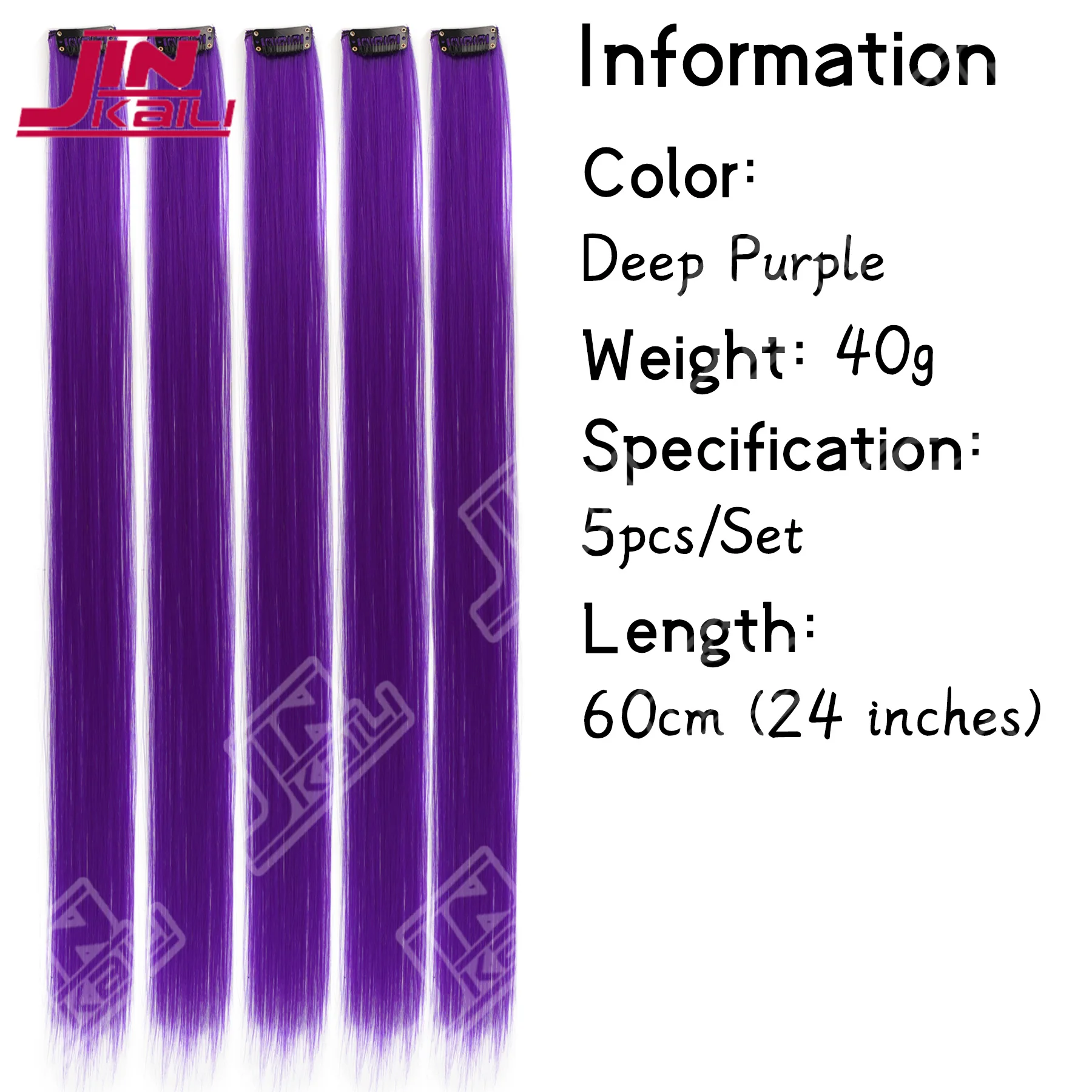Long Straight Hair In Extensions Synthetic Clip In Hair Extensions for Women Halloween Christmas Party Cosplay