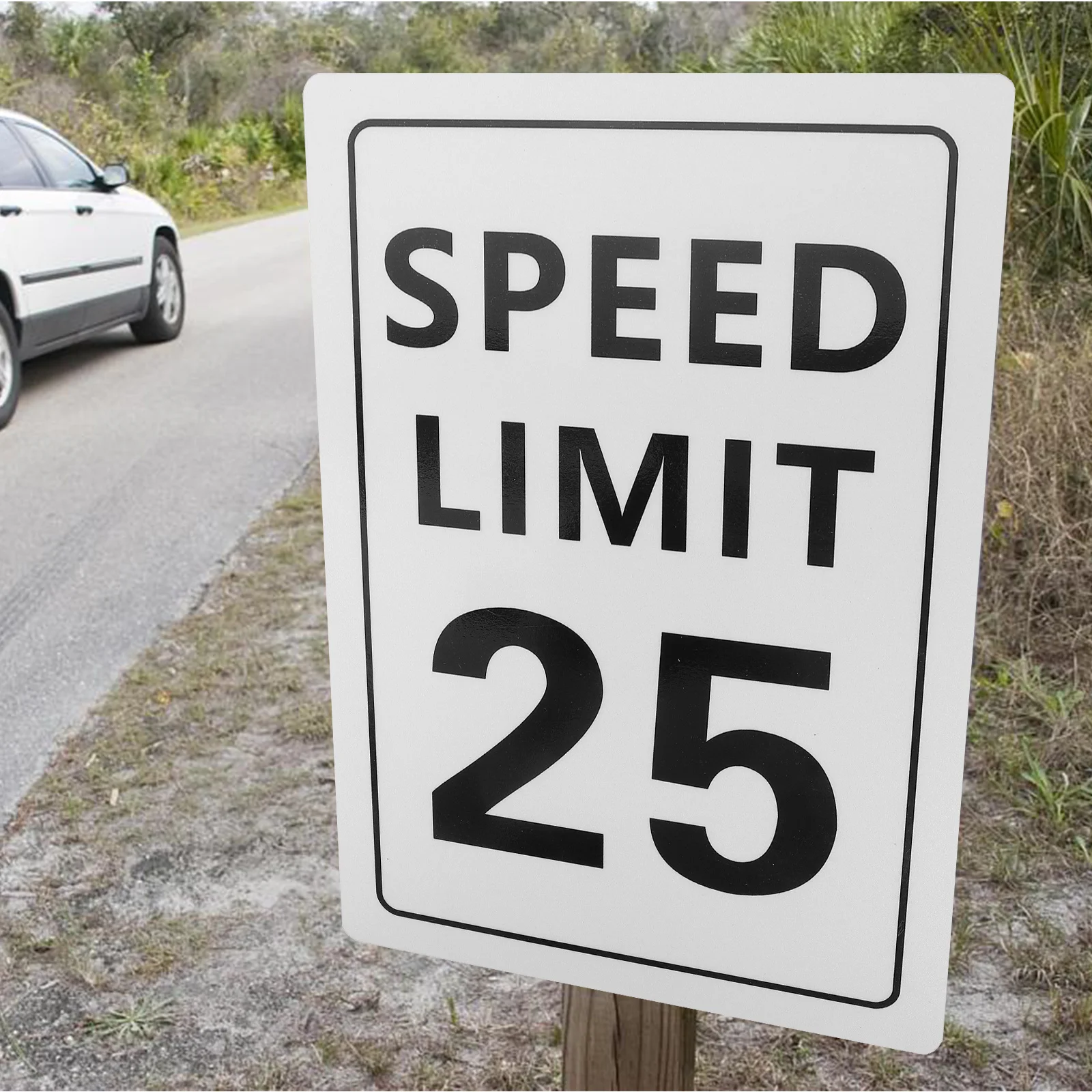 Speed Limit Metal Sign Durable Weatherproof Road Safety Warning Sign for Driveway Traffic Road Signs Signs