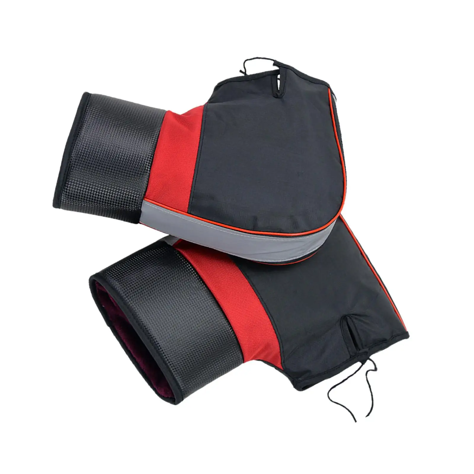 Windproof Motorcycle Handlebar Muffs PU Leather Weather Protection Warm Soft Winter Handlebar Mitts for Riding Scooter ATV
