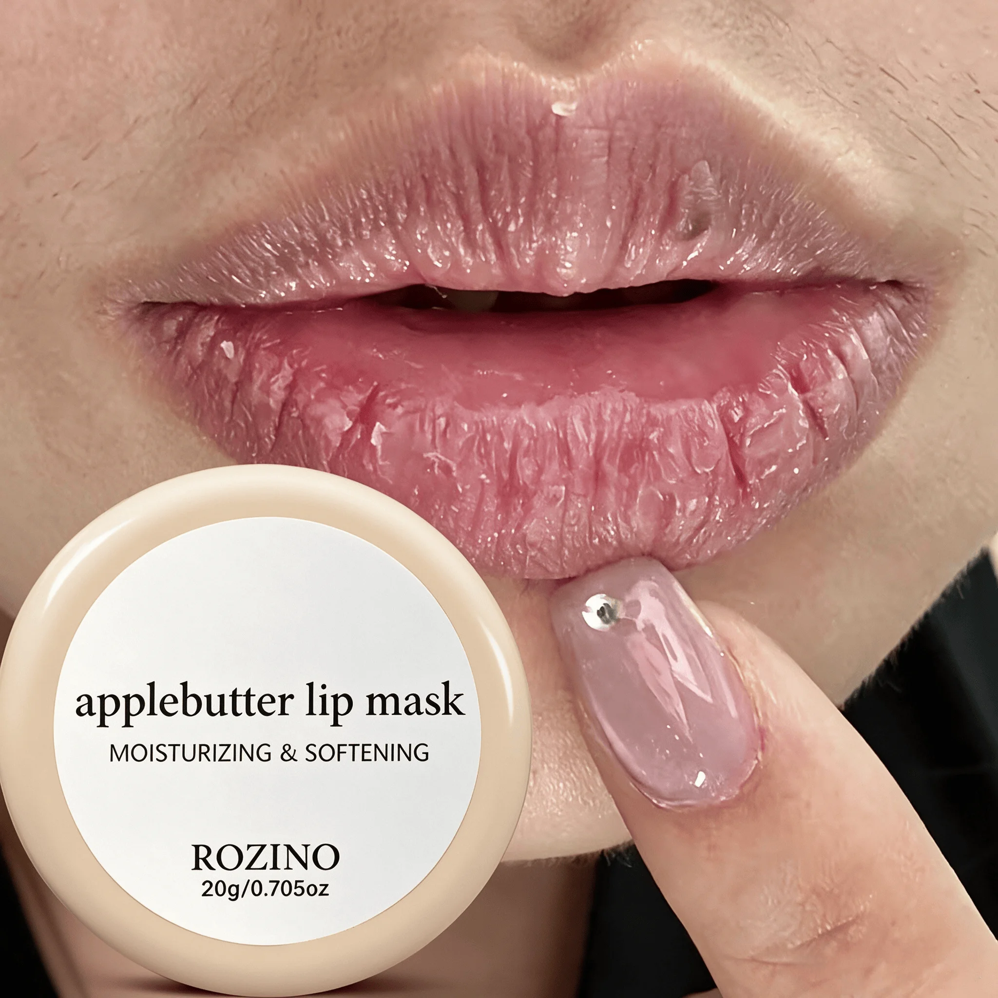 20G/40G/60G Instantly Moisturizing and Relieving Dryness. 20g Apple Butter Lip Mask with Natural Ingredients, Intensely Moisturizing, Naturally Non-Sticky, No Oil Film Feel, Instantly Hydrates, Tightens, and Softens Lips, Moisturizes Lips, Reduces Signs of Peeling, Smoothes Lip Lines, and Is Perfect for Summer