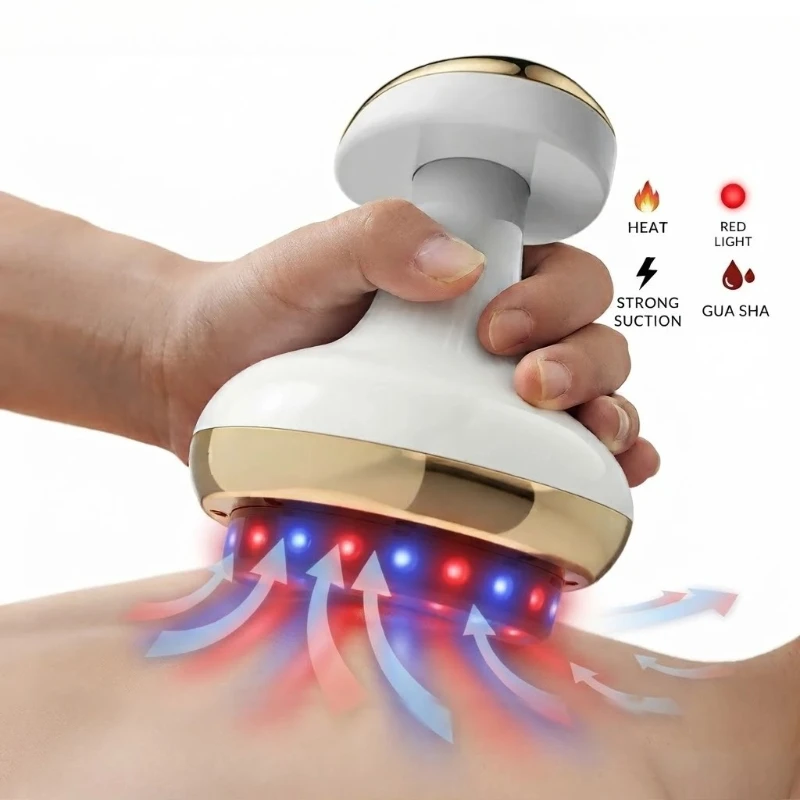 Anti Cellulite Massager Electric Scraping Massager with Suction Cup Rechargeable Home Body Fat Burner Relief Cupping Massager