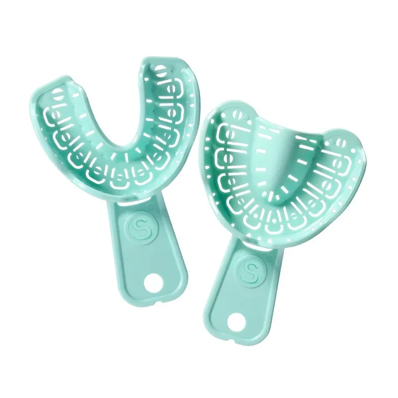 High-Temp Resistant Dental Impression Trays: 2pcs/set Silicone Rubber Molded for All-Ceramic Veneers Durable Plastic Tooth Trays