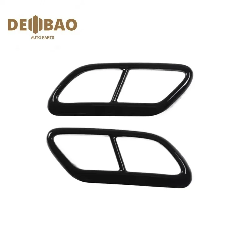 Steel Gloss Black Rear Exhaust Muffler Tail Pipe Cover For Volvo S60 V60 2020-