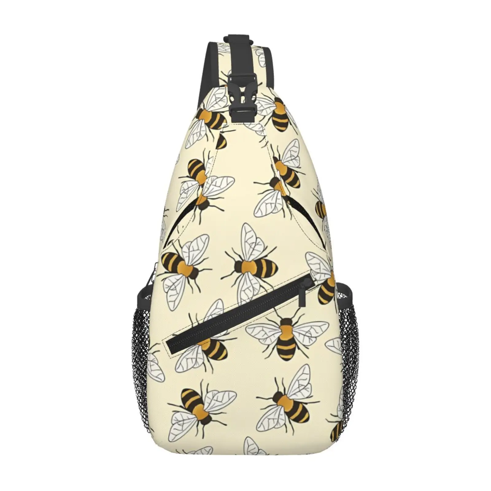 

Bee Pattern Print Sling Backpack Sling Bag Hiking Traveling Chest Bag Daypack Men Fashion Crossbody Backpack Shoulder Bag Pouch