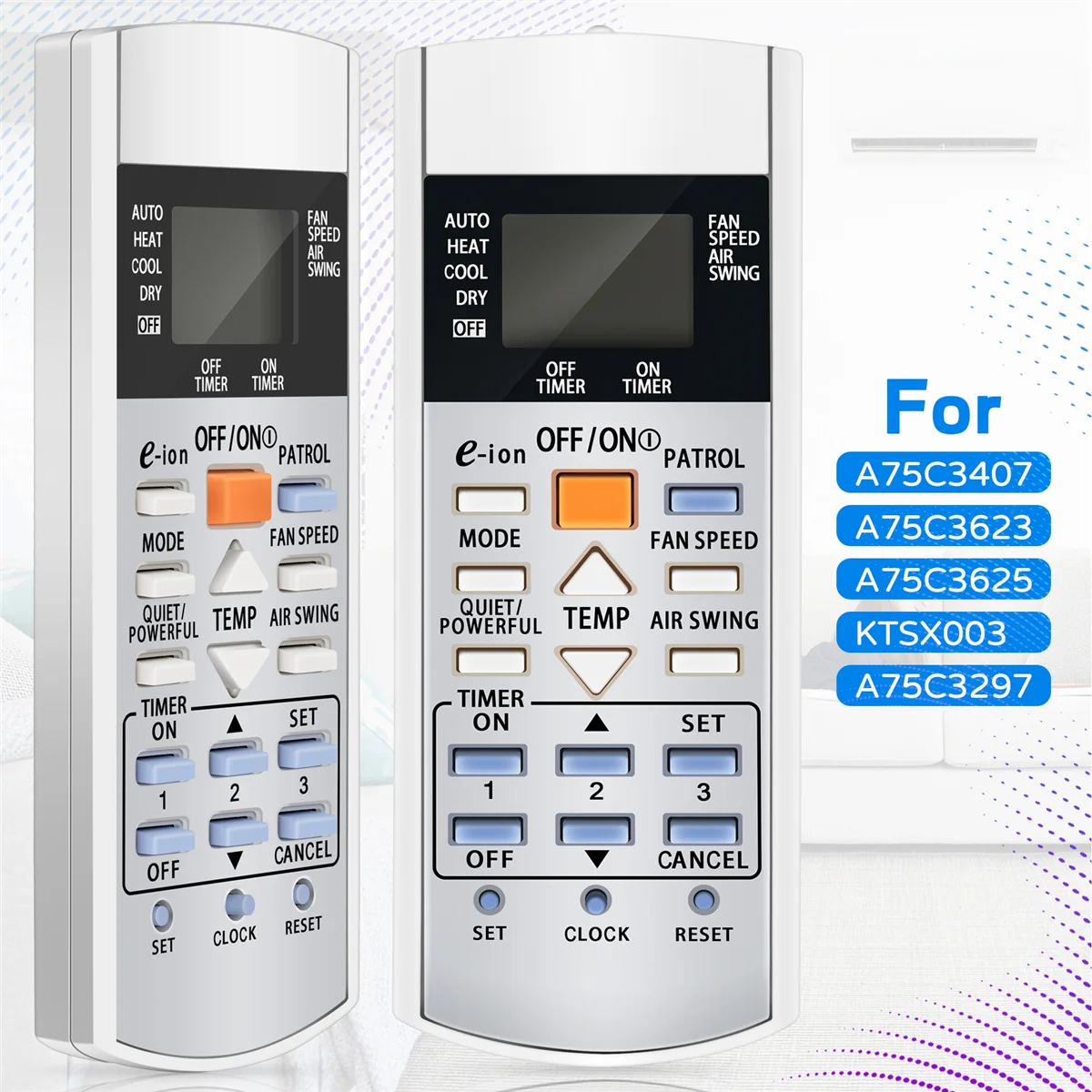 Y05a condicionador de ar condicionado controle remoto para controlador a75c3407 a75c3623 a75c3625 ktsx003 a75c3297