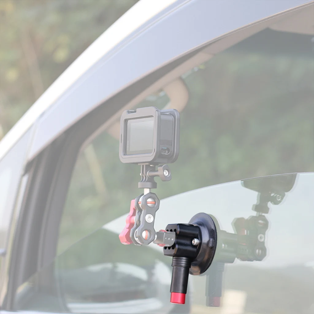 Handpumpe Vakuum Saugnapf 1/4 "3/8" arri Ortung Loch Kamera Stabilisator Halterung für gopro insta360 Auto Lampe Stand halterung – Detail 7