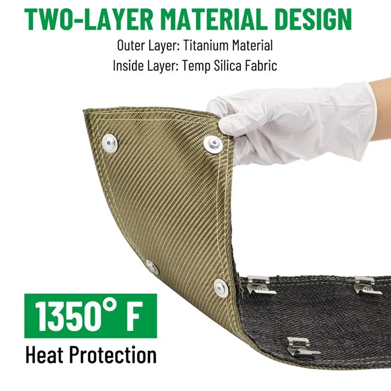 【PRICE-DROP!】Exhaust Pipe Insulation Sleeve 1200°F Automotive Accessories Components, Hoses,Lines,Electrical Wiring