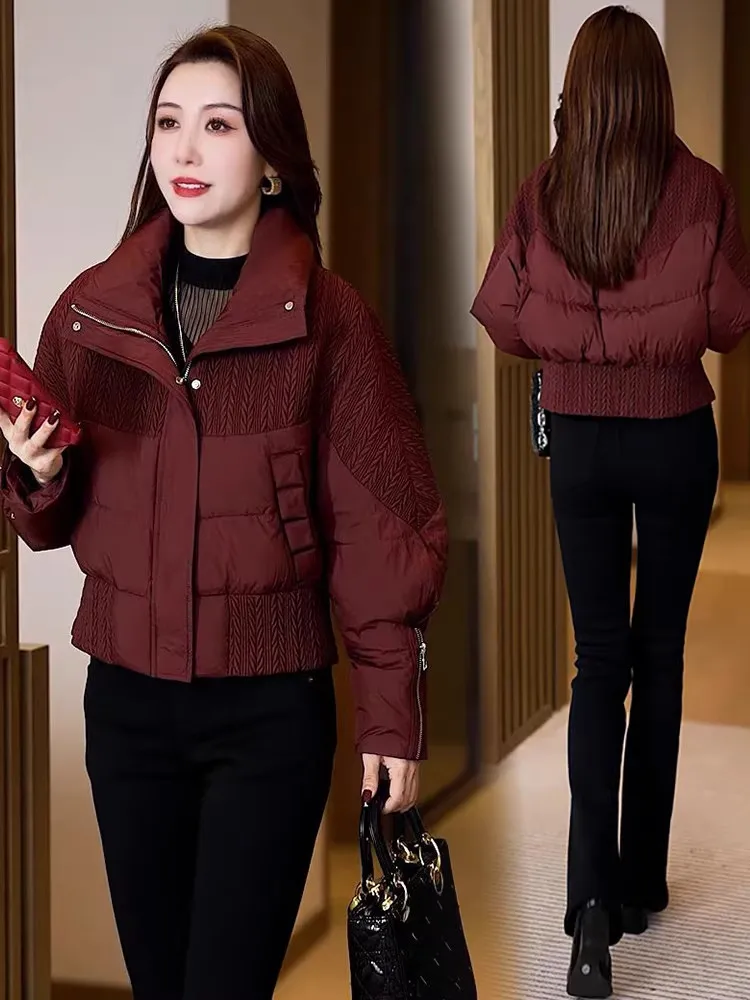 

Модный женский пуховик из утепленного хлопка, корейский дизайн, весна 2026, прямой крой, для повседневной носки