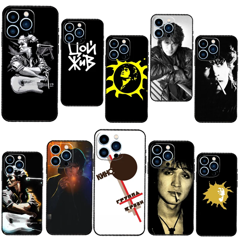 Viktor Tsoi Cases For iPhone 12 13 Pro X XS XR Plus 11 14 15 16 Pro Max Funda Coque Capa Full Cover