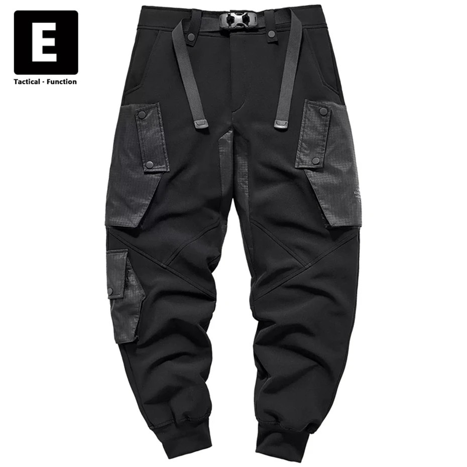 

Multiple Pockets Cargo Pants Men Joggers Techwear Streetwear Patchwork Pants Fashion Paratrooper Trousers Male