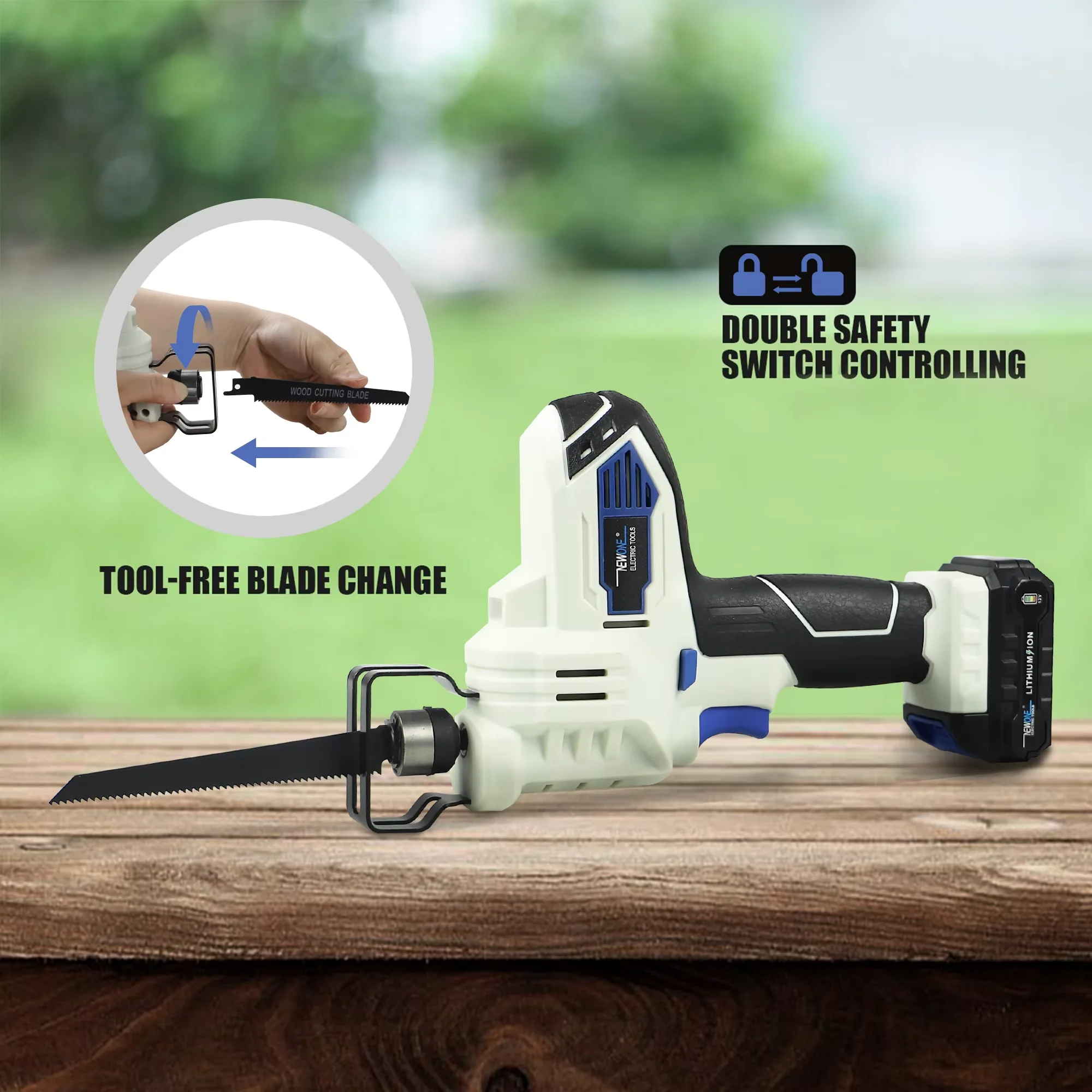 12V NEWONE Cordless Electric Lithium Power tool Portable and rechargeable Hand Reciprocating Saw Saber Saw Multi-function saw